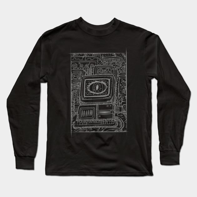 Super Computer Long Sleeve T-Shirt by BrokenGrin